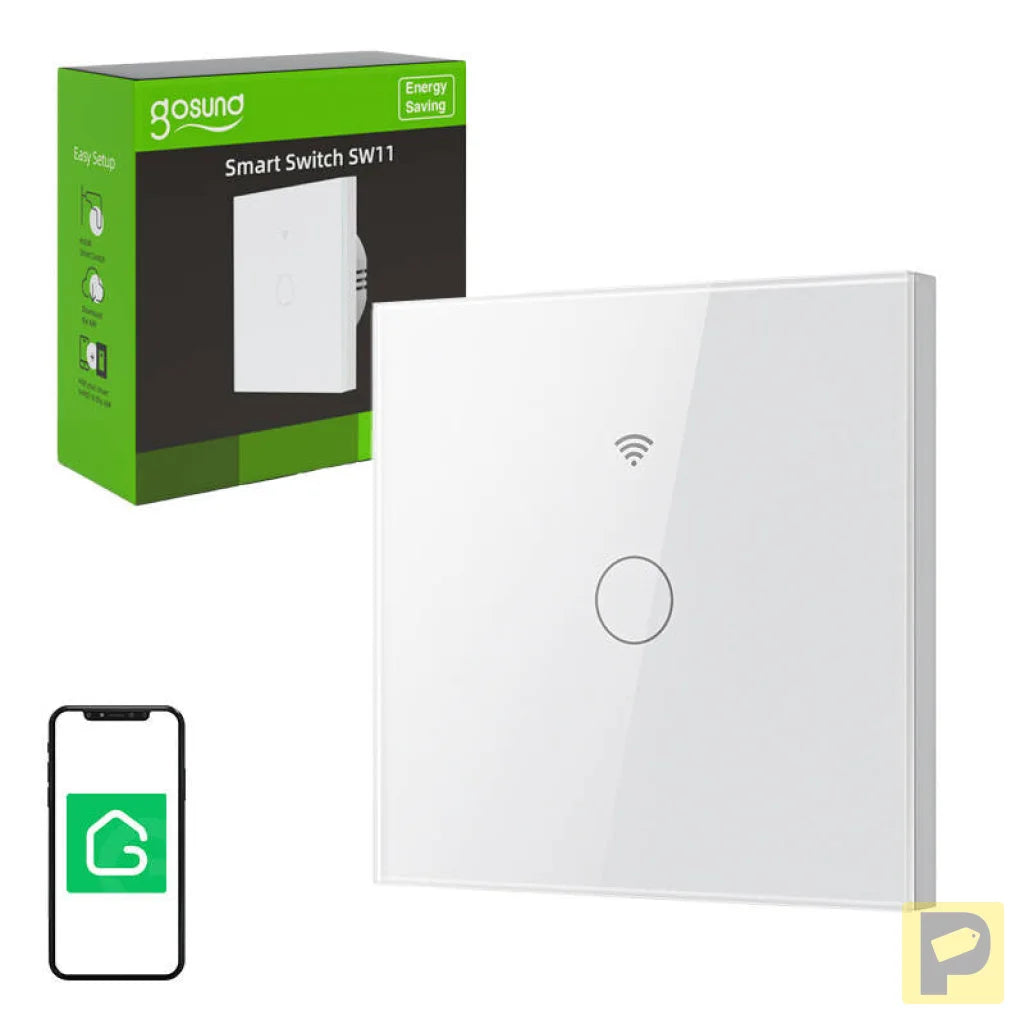 Smart Touch WiFi Light Switch Gosund SLS1 Single (optional N) Tuya