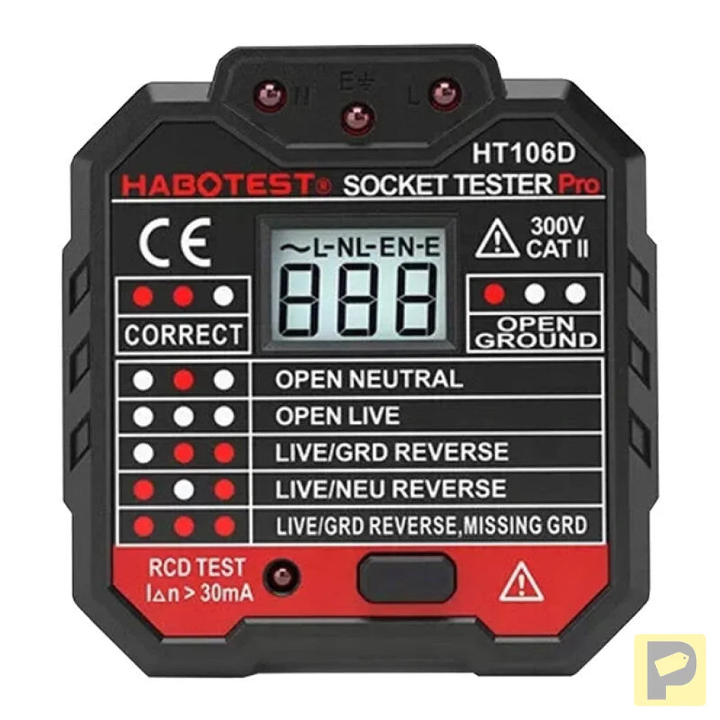 Socket tester with digital display Habotest HT106D