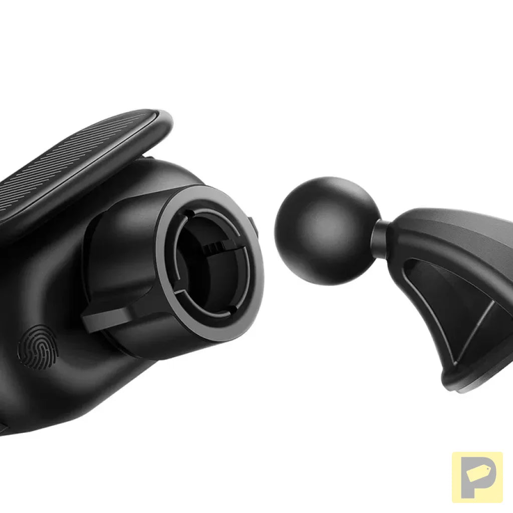 Solar Electric Car Phone Holder Baseus Steel Cannon Pro (Black)