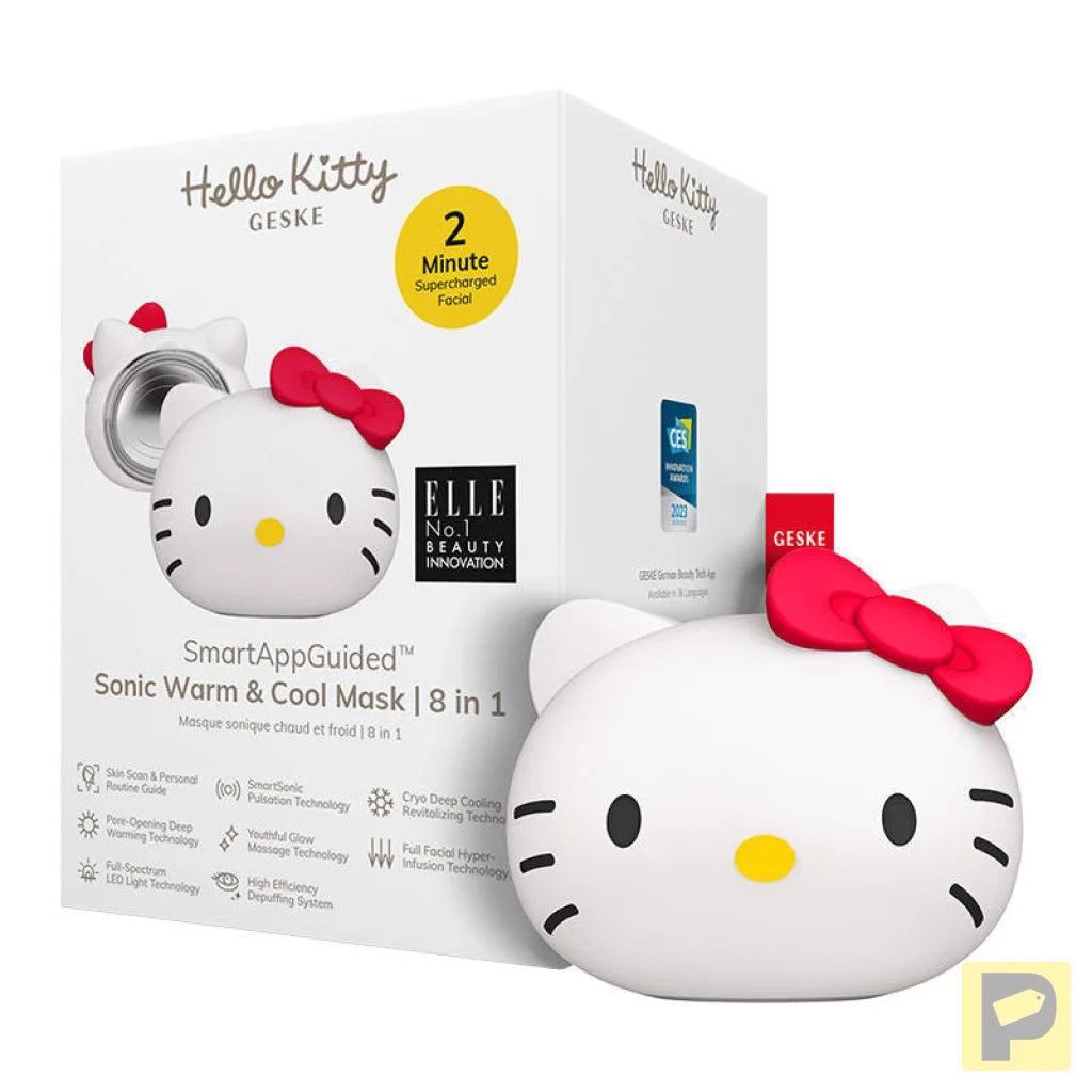 Sonic Facial Massager Warm & Cool 8 in 1 Geske with APP (Hello Kitty starlight)