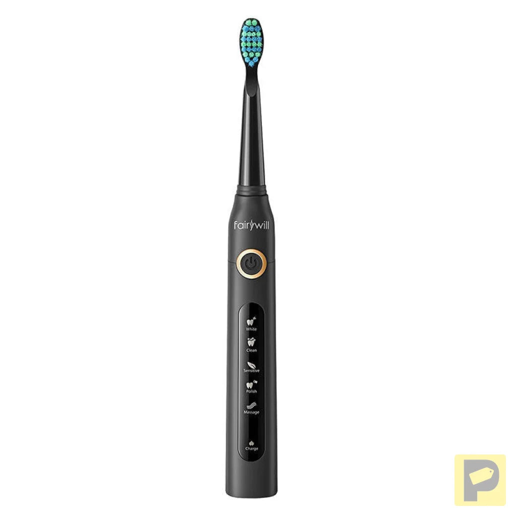 Sonic toothbrushes with head set and case FairyWill FW-507 (Black and pink)