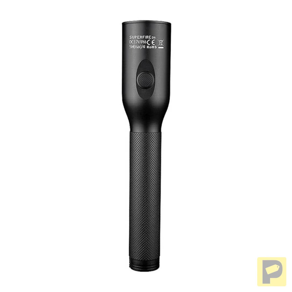 Superfire D6 flashlight, 220 lm, 210 m range, 4 modes