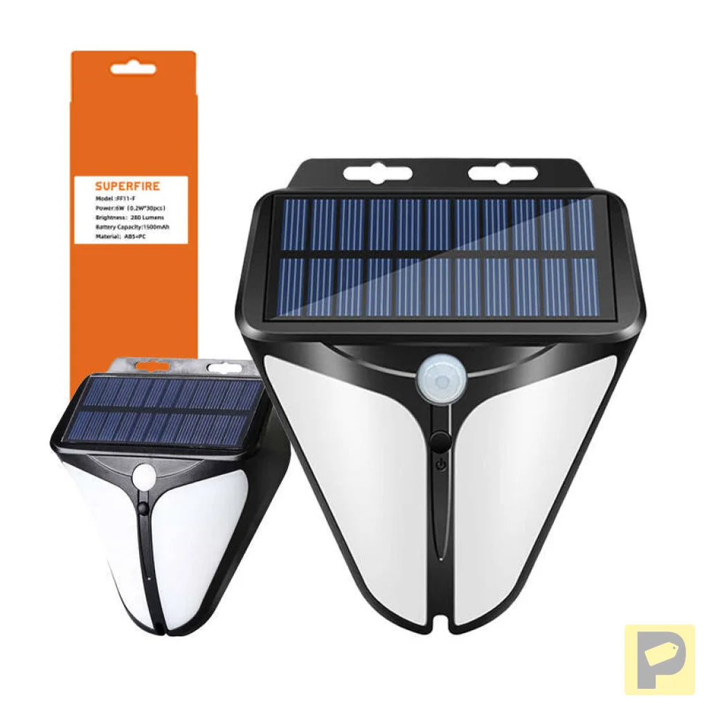 Superfire FF11-F solar lamp, 6W, 280 lm, 1500 mAh.