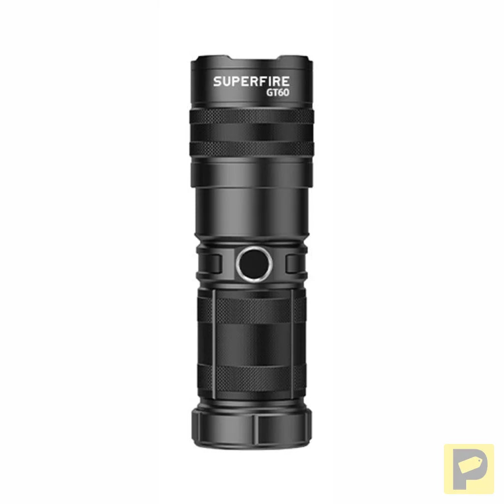 Superfire GT60 flashlight - 2600 lm, 2 modes, USB-C