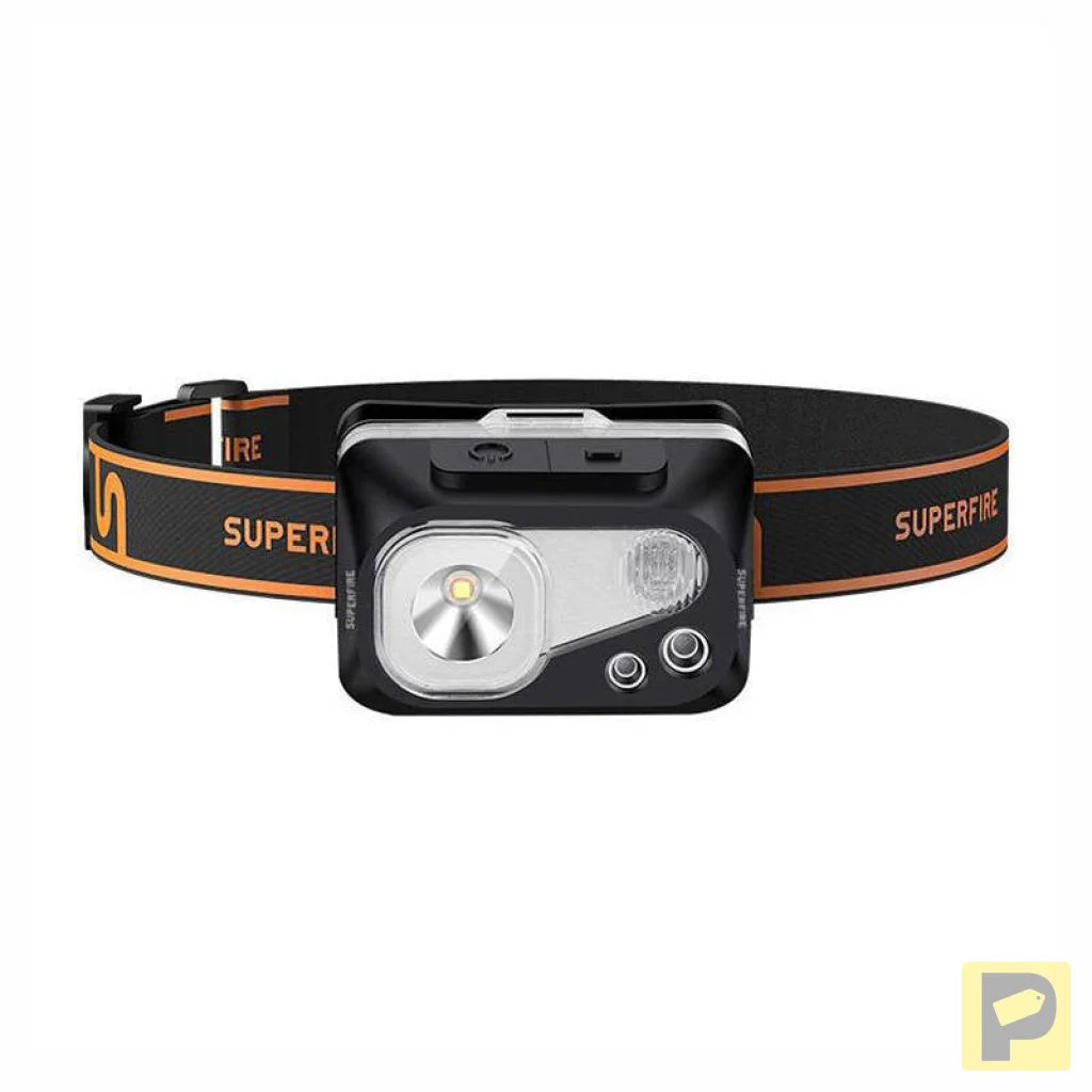 Superfire HL07 headlamp flashlight, 320 lm, USB, 5 modes, 90 m