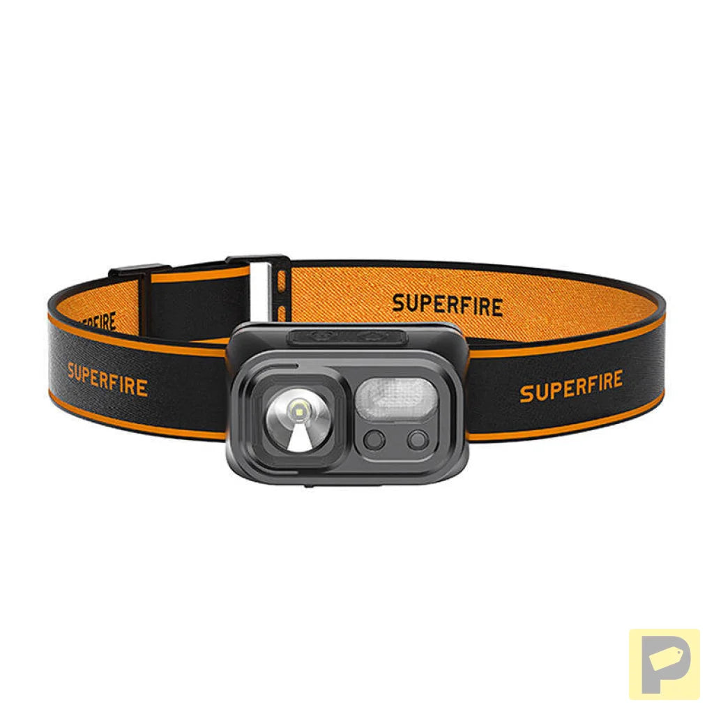 Superfire HL23-S headlamp flashlight, 350lm, USB-C