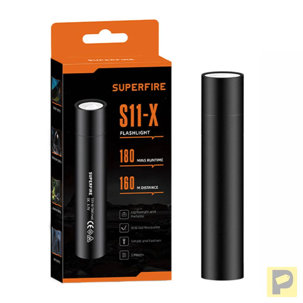 Superfire S11-X flashlight, 700 lm, USB, 5 modes