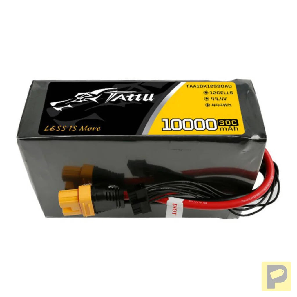 Tattu 10000mAh 44.4V 30C 12S1P Lipo Battery Pack with AS150U Plug