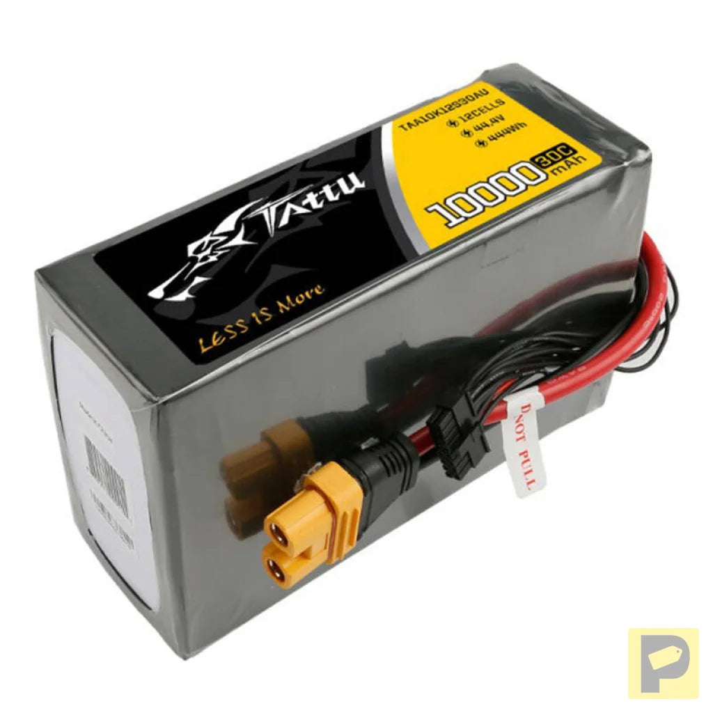 Tattu 10000mAh 44.4V 30C 12S1P Lipo Battery Pack with AS150U Plug
