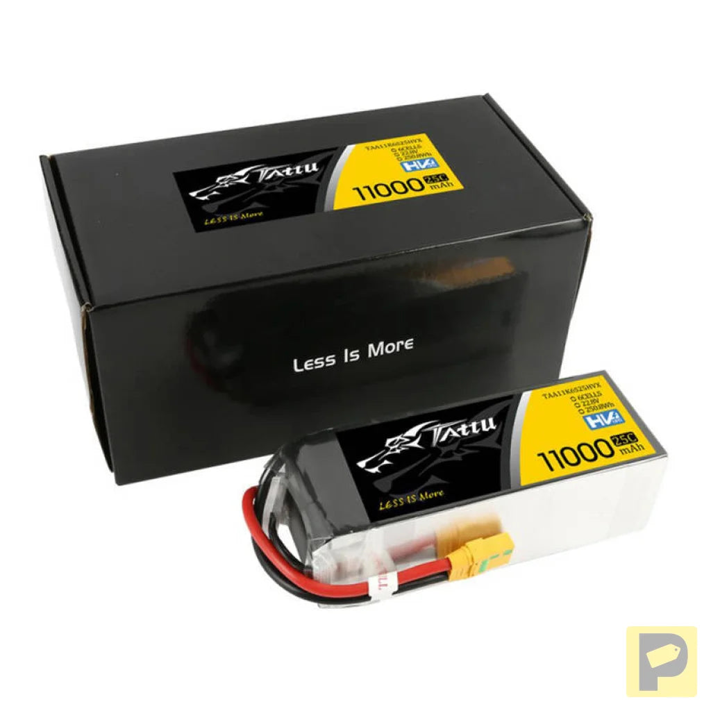Tattu 11000mAh 22.8V HV 25C 6S1P Lipo Battery Pack with XT90-S (anti-spark) Plug