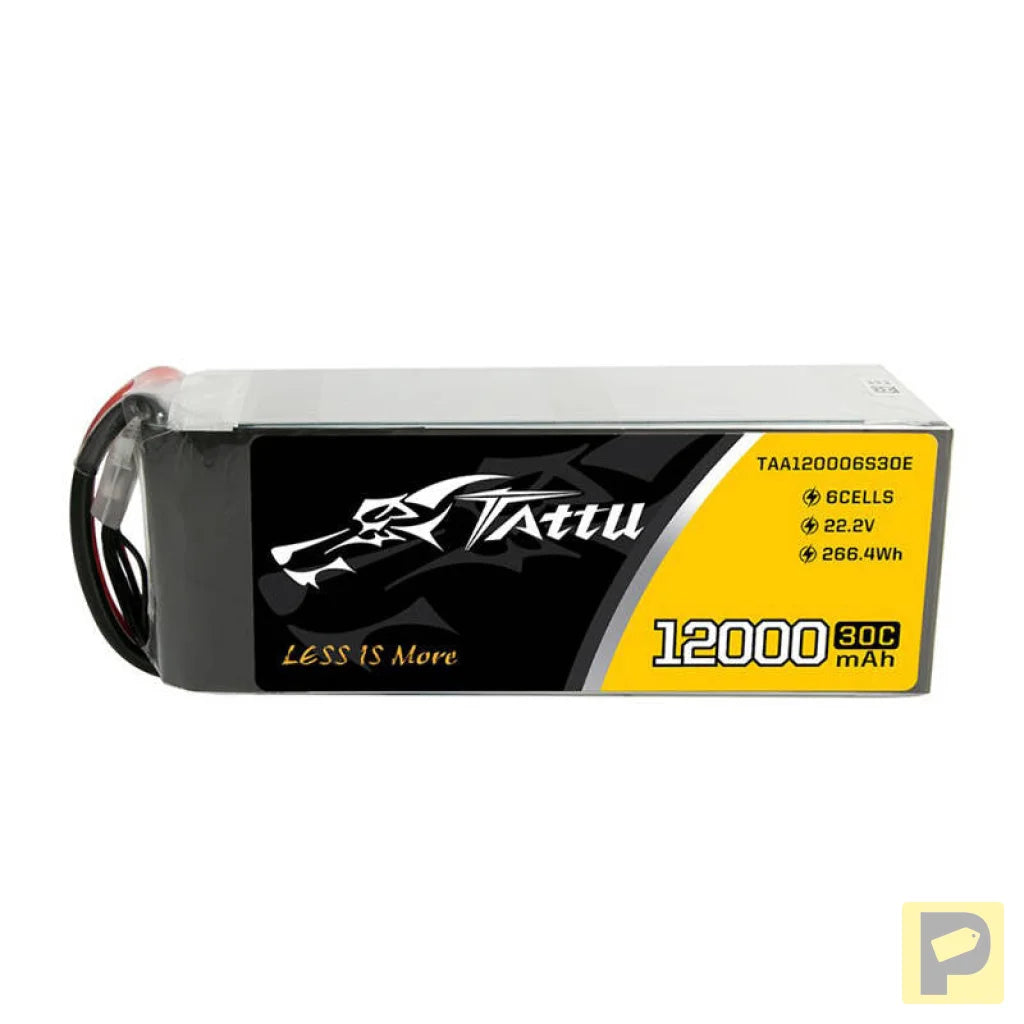 Tattu 12000mAh 22.2V 30C 6S1P UAV Lipo Battery Pack with EC5 plug