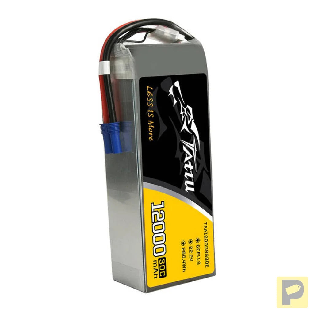 Tattu 12000mAh 22.2V 30C 6S1P UAV Lipo Battery Pack with EC5 plug