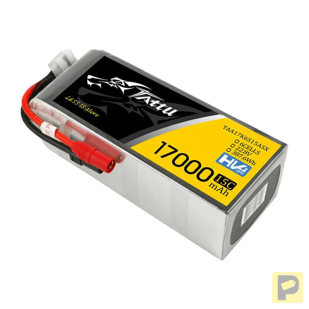 Tattu 17000mAh 22.8V 15C 6S1P Lipo Battery with AS150+XT150 Plug