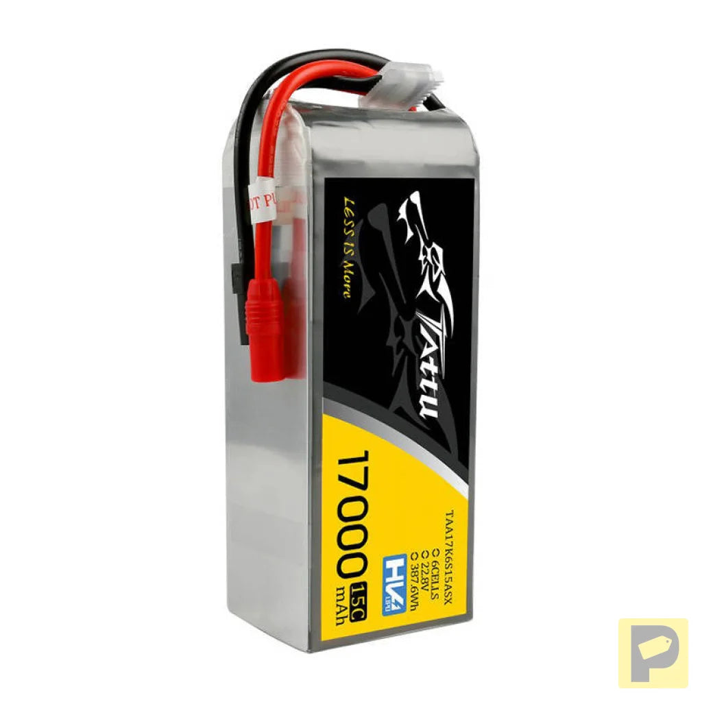 Tattu 17000mAh 22.8V 15C 6S1P Lipo Battery with AS150+XT150 Plug