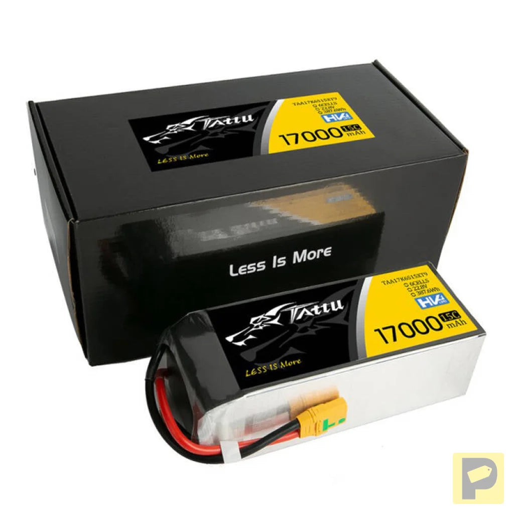 Tattu 17000mAh 22.8V 15C 6S1P Lipo Battery with XT90-S(anti-spark) Plug