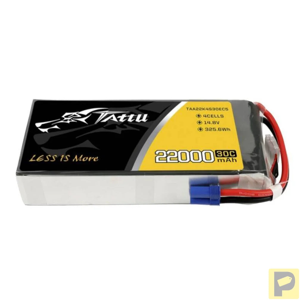 Tattu 22000mAh 14.8V 30C 4S1P Lipo Battery Pack with EC5