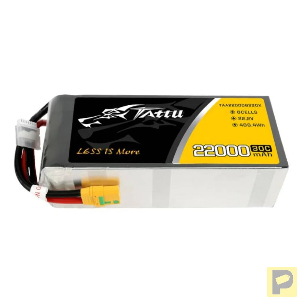 Tattu 22000mAh 22.2V 30C 6S1P Lipo Battery Pack with XT90-S plug