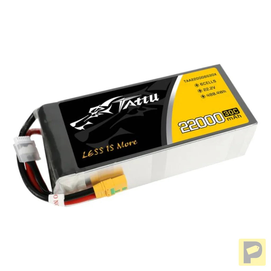 Tattu 22000mAh 22.2V 30C 6S1P Lipo Battery Pack with XT90-S plug