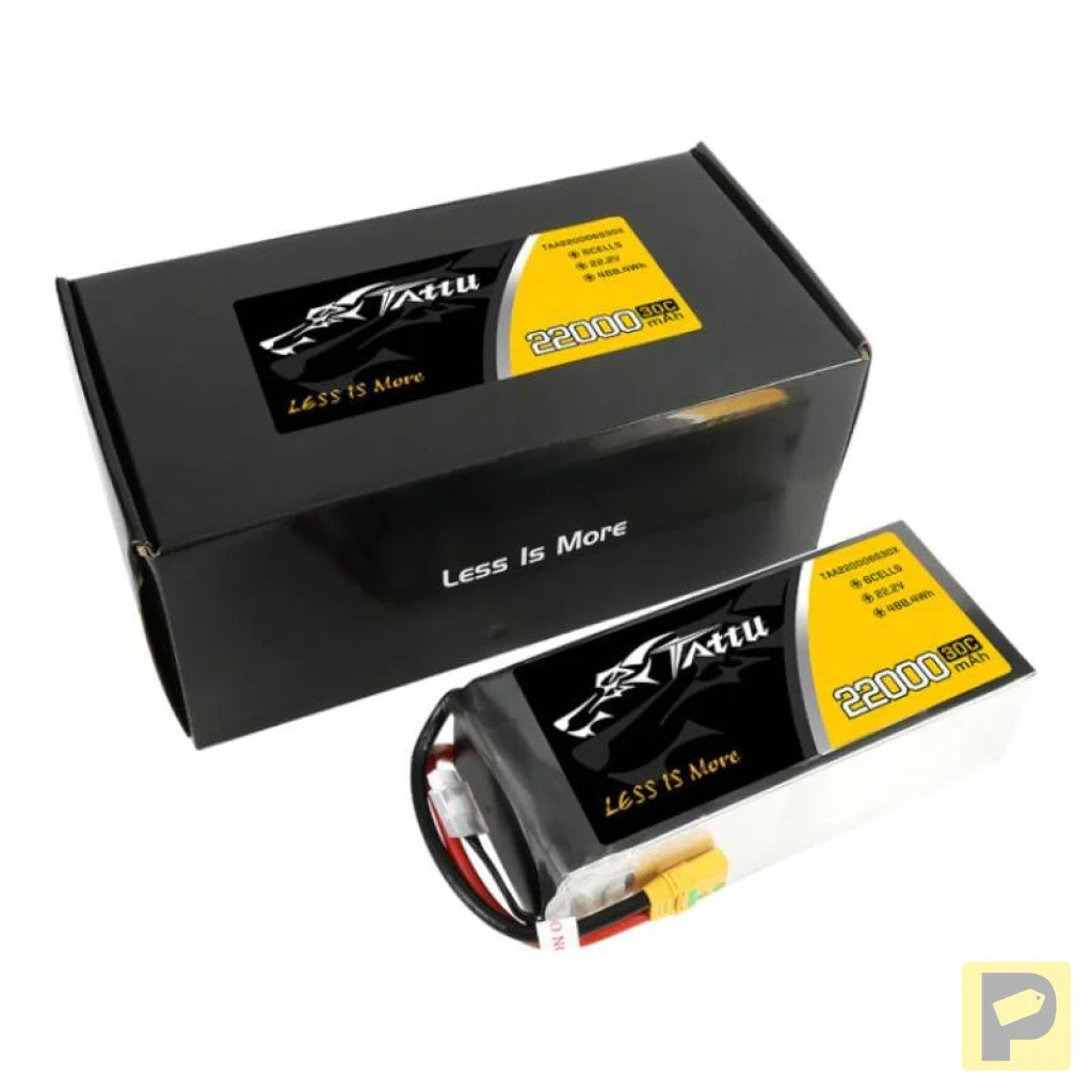 Tattu 22000mAh 22.2V 30C 6S1P Lipo Battery Pack with XT90-S plug