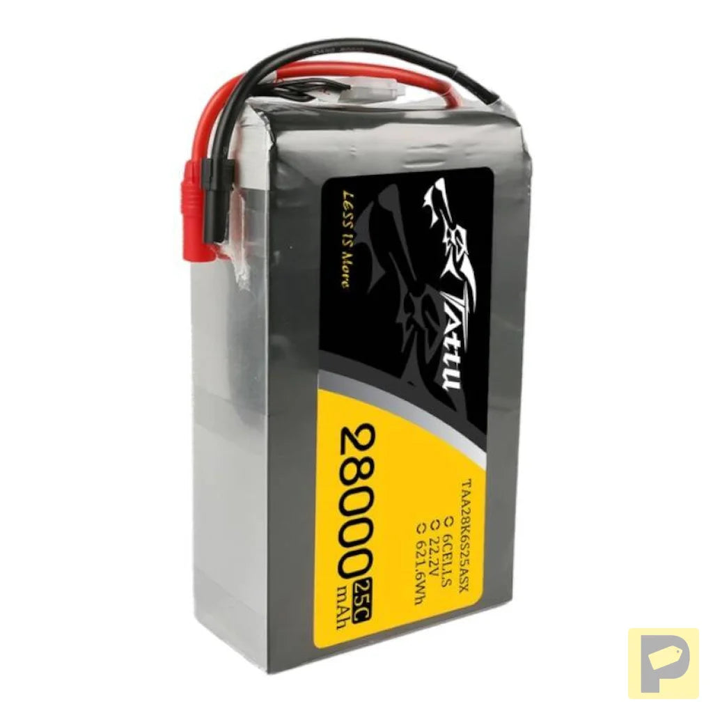 Tattu 28000mAh 22.2V 25C 6S1P Lipo Battery Pack with AS150+XT150