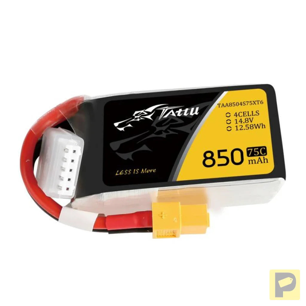Tattu 850mAh 14.8V 75C 4S1P XT60 battery