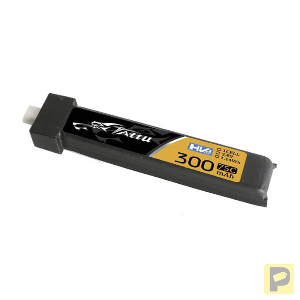 Tattu LiPo 300mAh 3.8V 75C 1S1P HV BT2.0.5 battery (5pcs)