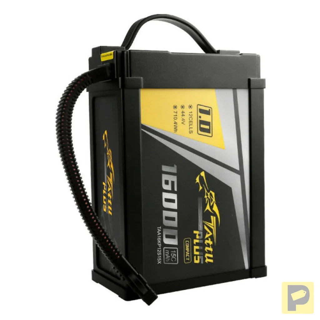 Tattu Plus 1.0 Compact version 16000mAh 12S 15C 44.4V Lipo battery pack with XT90-S Plug