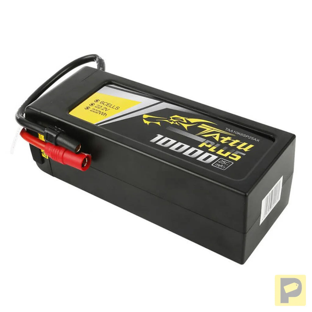 Tattu Plus 10000mAh 22.2V 25C 6S1P Lipo Battery Pack with AS150+XT150 plug