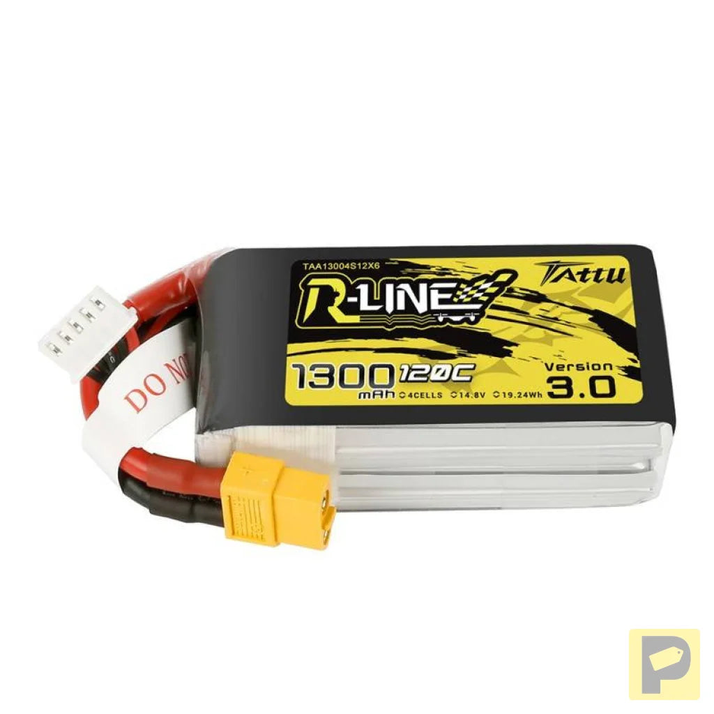 Tattu R-Line Version 3.0 1300mAh 14.8V 120C 4S1P XT60 battery