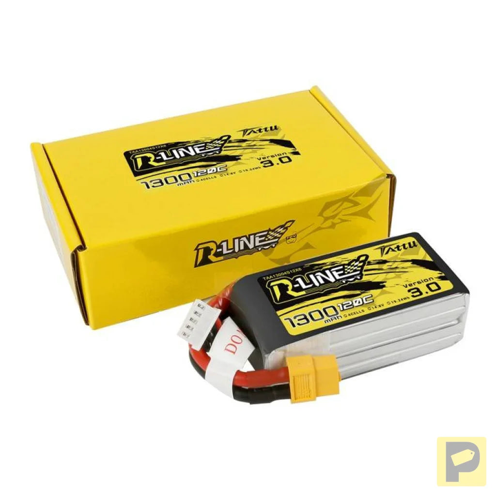 Tattu R-Line Version 3.0 1300mAh 14.8V 120C 4S1P XT60 battery