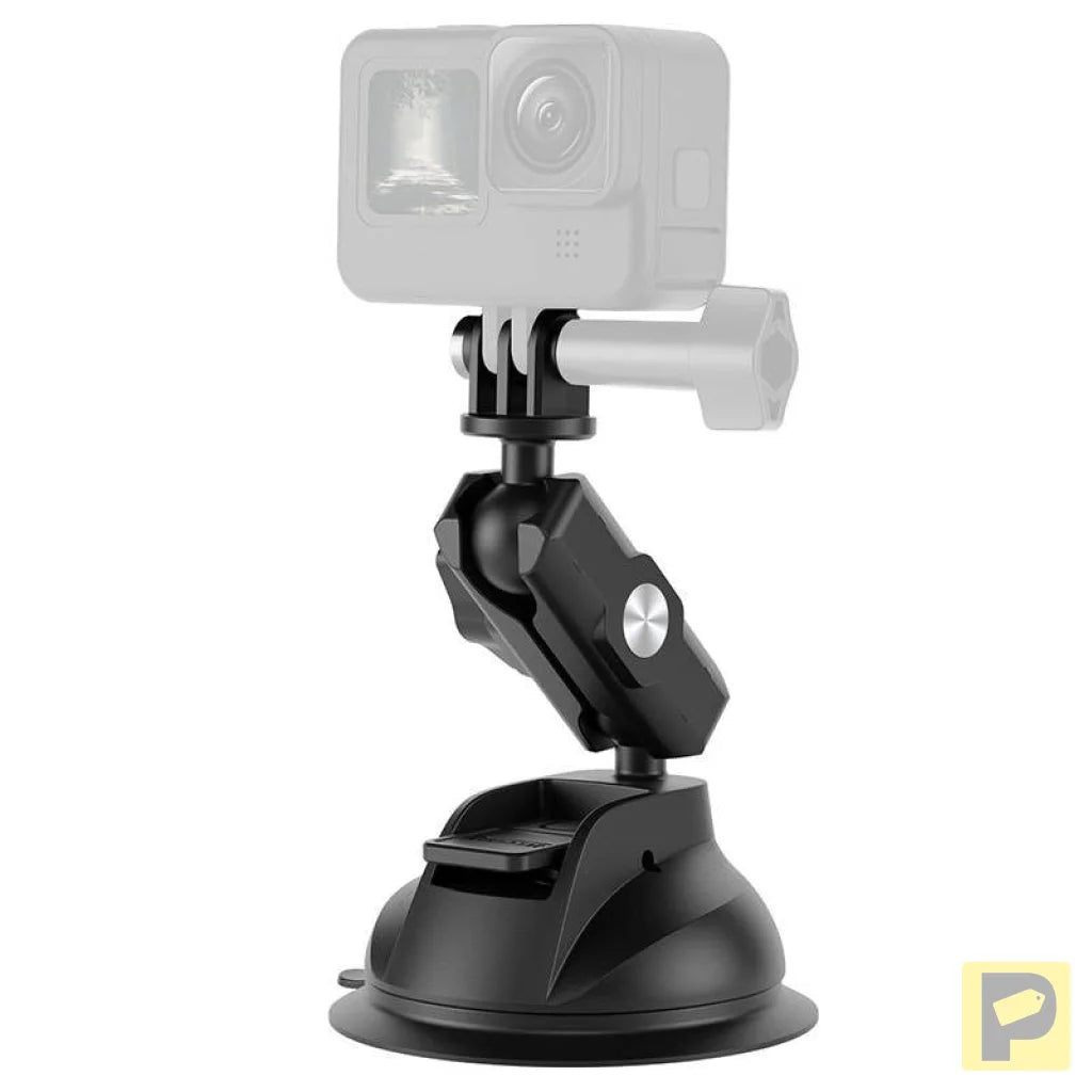 TELESIN Universal Suction Cup Holder with phone holder and action camera mounting TE-SUC-012