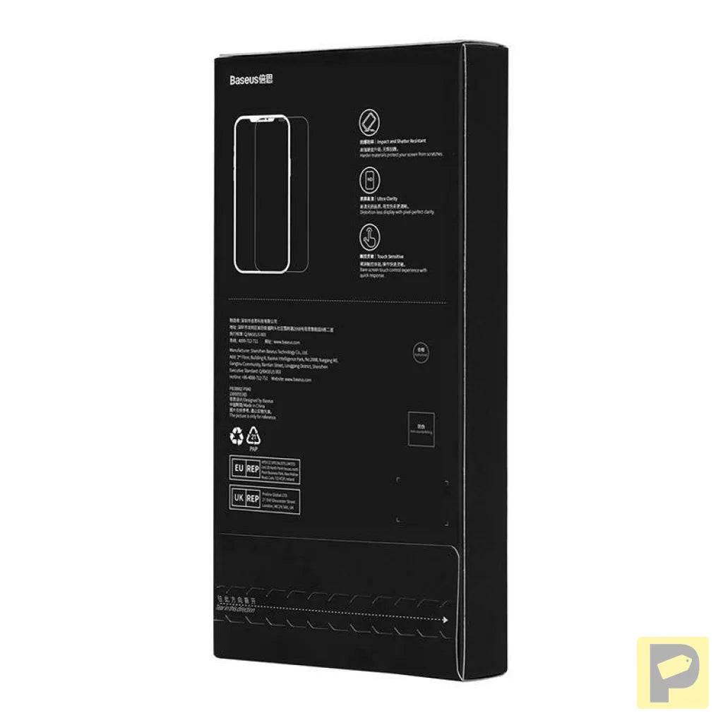 Tempered Glass Baseus 0.4mm Iphone 12 Pro MAX + cleaning kit