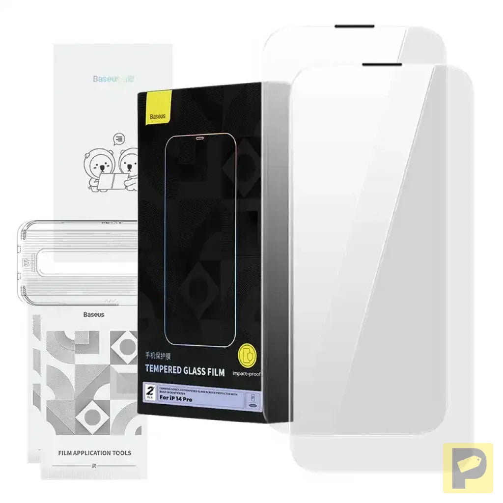 Tempered Glass Baseus Corning for iPhone 14 Pro with built-in dust filter