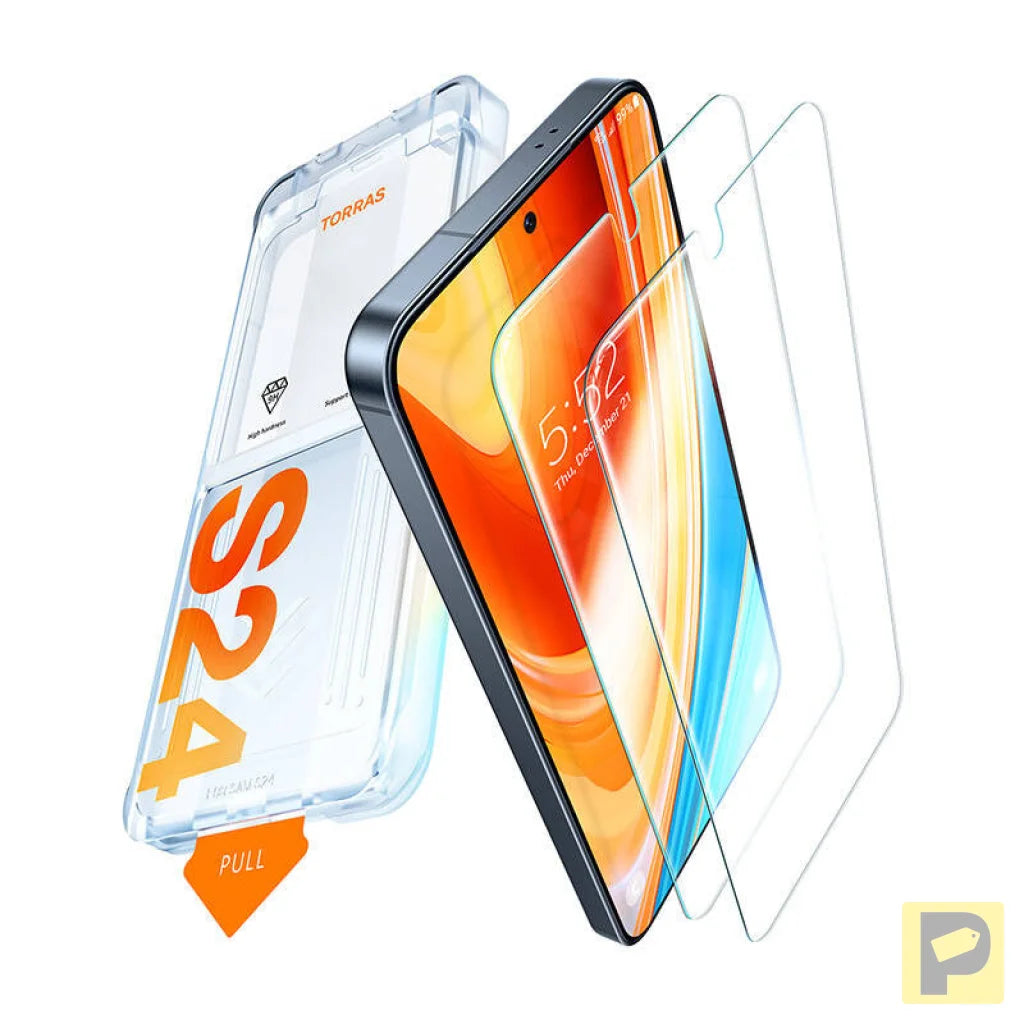 Tempered glass for Samsung S24+ Torras Install Master