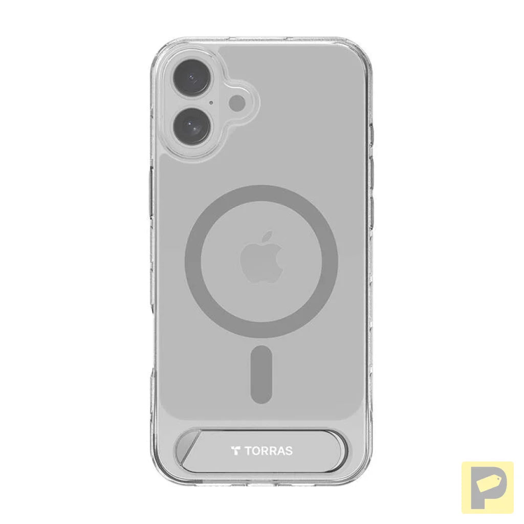 Torras Pstand Series Case for iPhone 16 Plus (transparent)