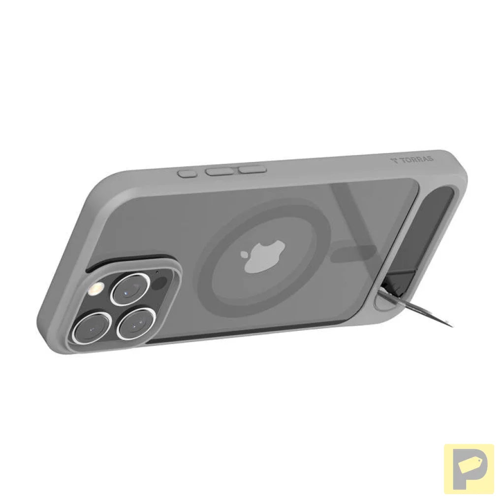 Torras Pstand Series Case for iPhone 16 Pro Max (gray)