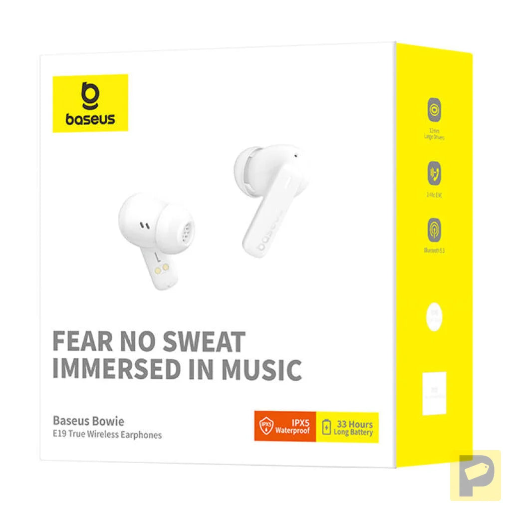 TWS Baseus Bowie E19 Headphones (white)