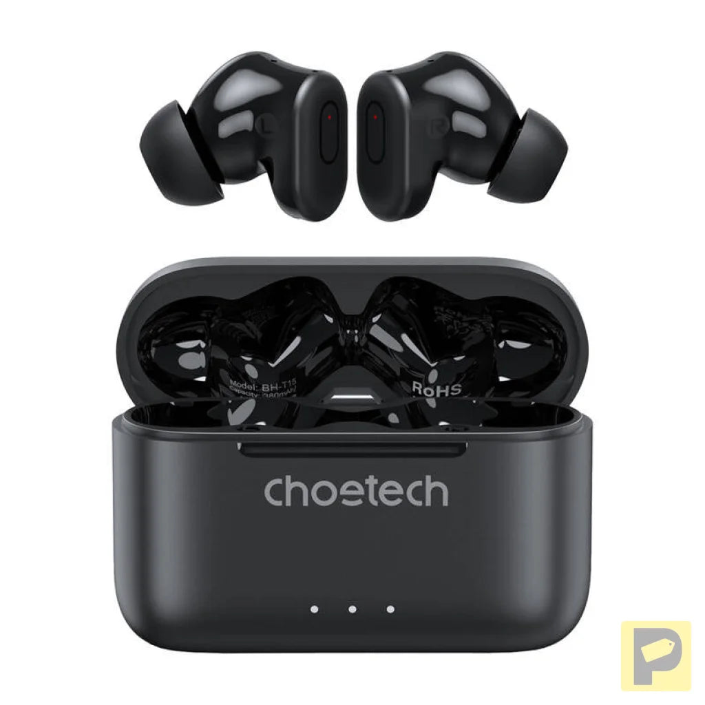 TWS Choetech BH-T15 ANC+ENC Wireless Headphones (black)