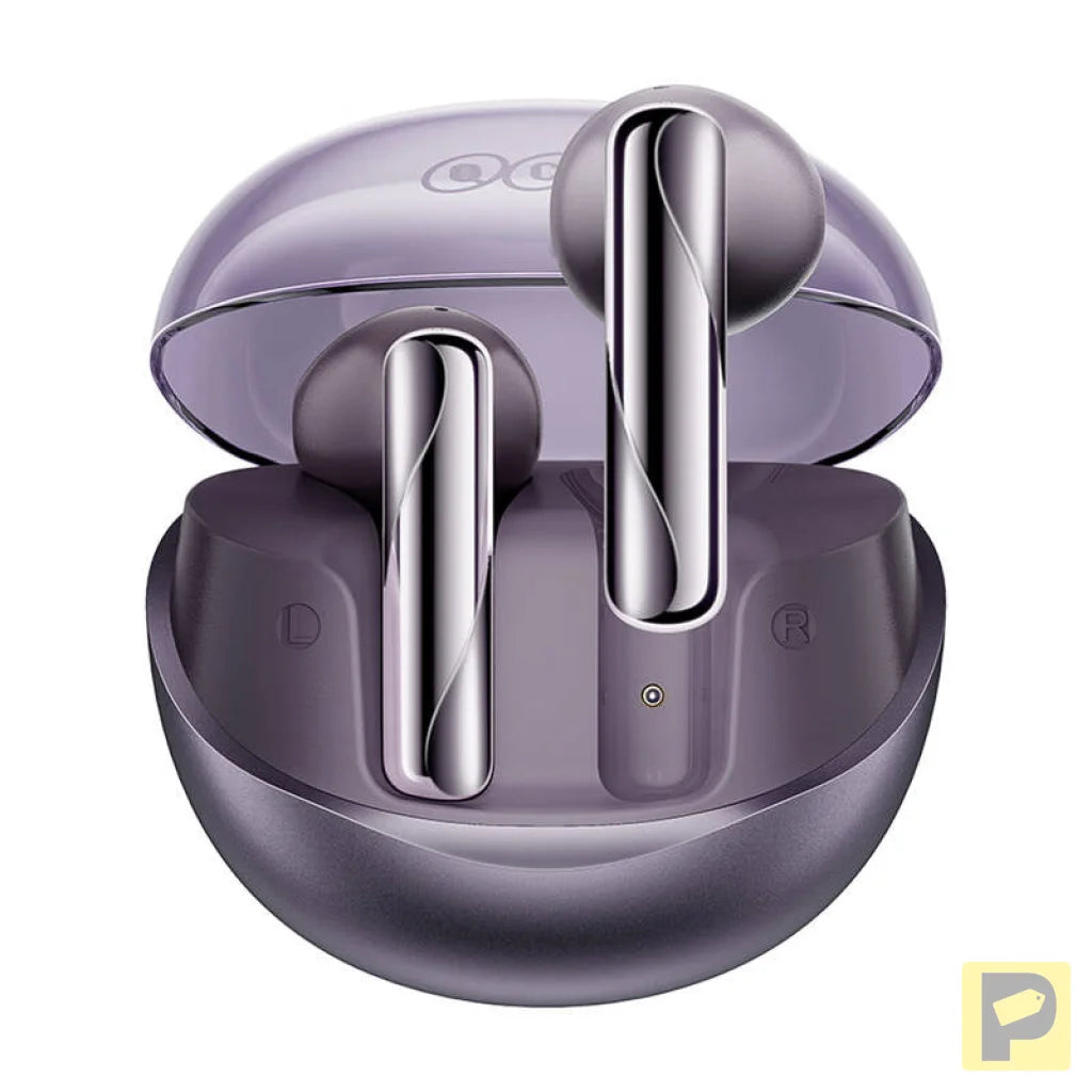 TWS QCY AilyBuds Clear T32 Headphones (purple)