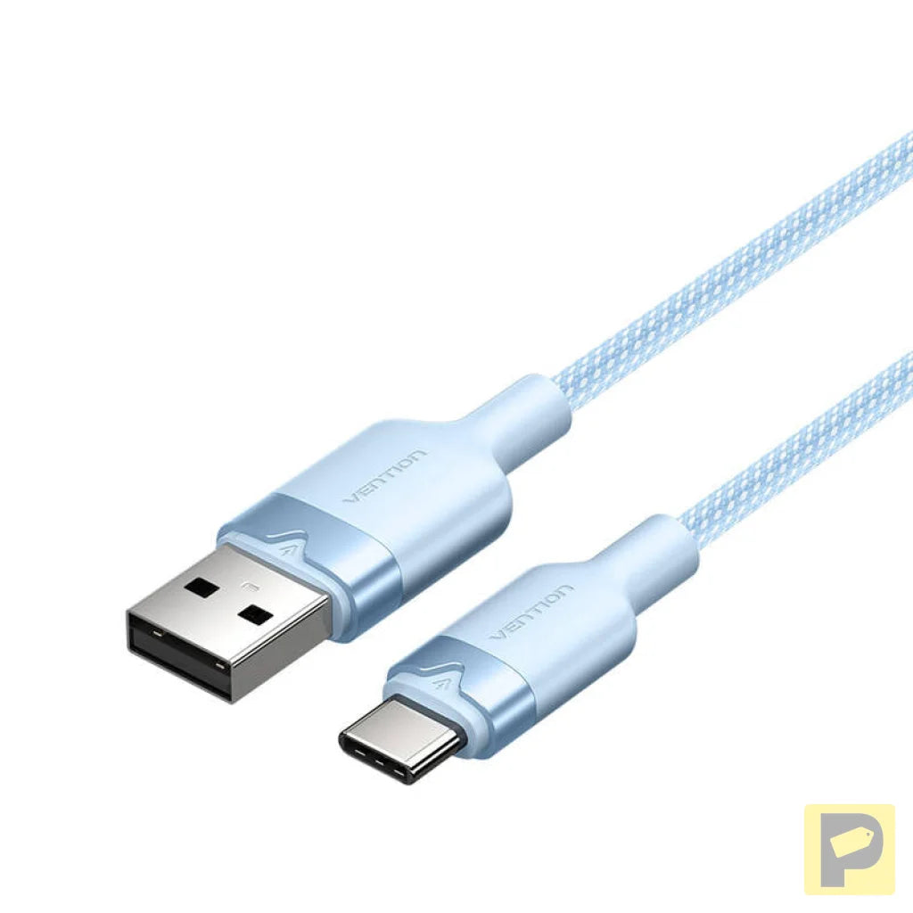USB 2.0 A to USB-C 3A cable Vention CTNLH 2M (blue)