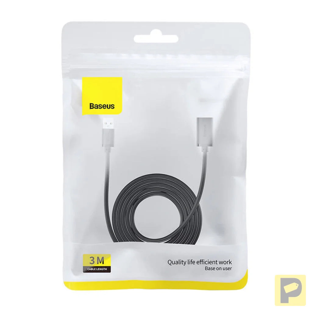 USB 3.0 Extension cable Baseus male to female, AirJoy Series, 3m (black)