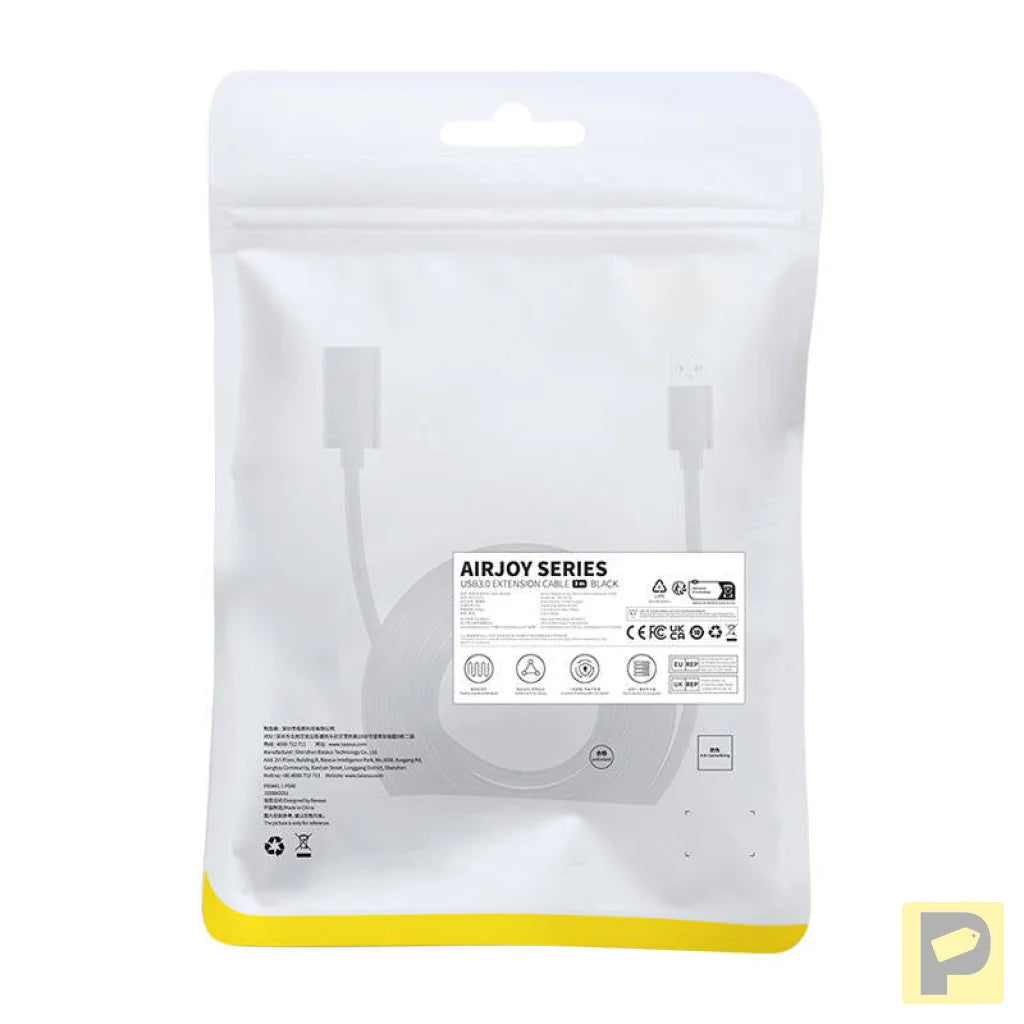 USB 3.0 Extension cable Baseus male to female, AirJoy Series, 3m (black)