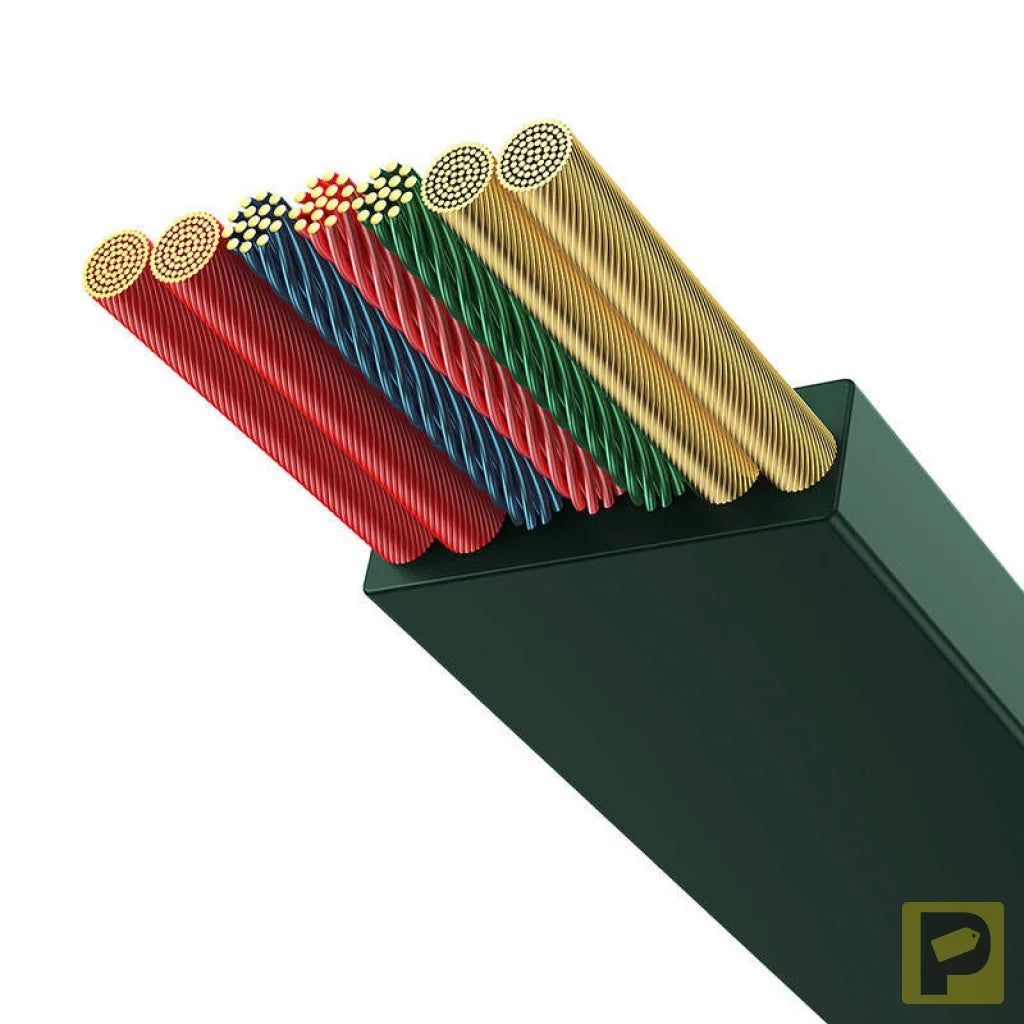 USB-C 3-in-1 cable Baseus Bright Mirror 4 for micro USB / USB-C / Lightning 100W / 3.5A 1.1m (Green)