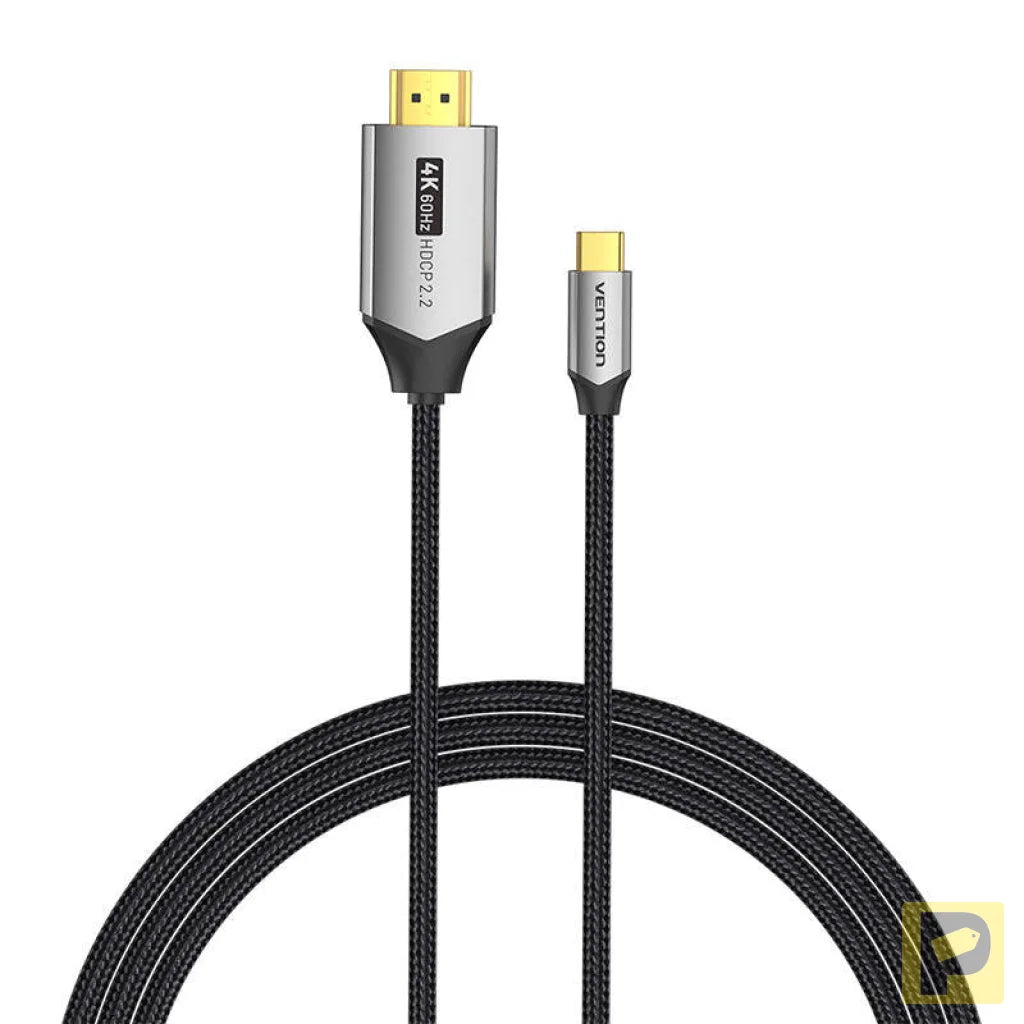 USB-C do HDMI 2.0 Cable Vention CRBBG 1,5m, 4K 60Hz (black)