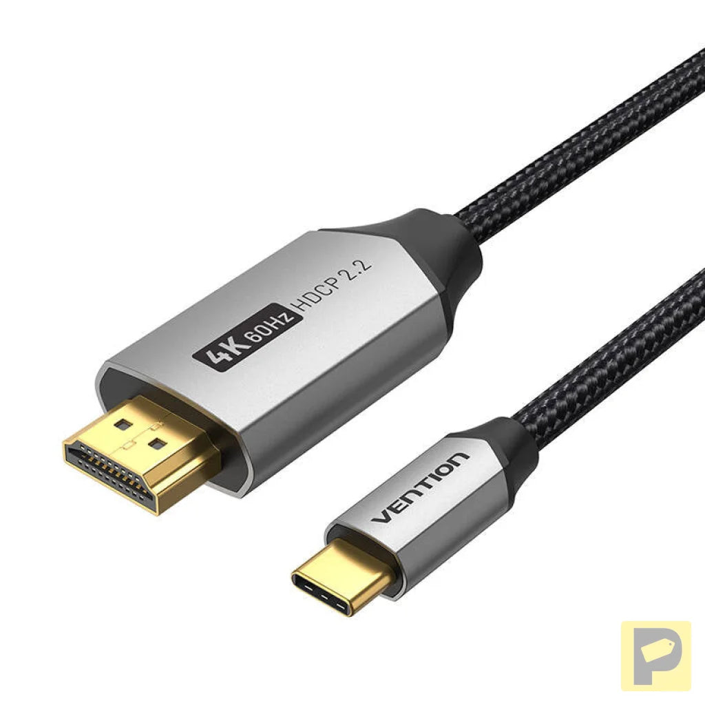 USB-C do HDMI 2.0 Cable Vention CRBBG 1,5m, 4K 60Hz (black)