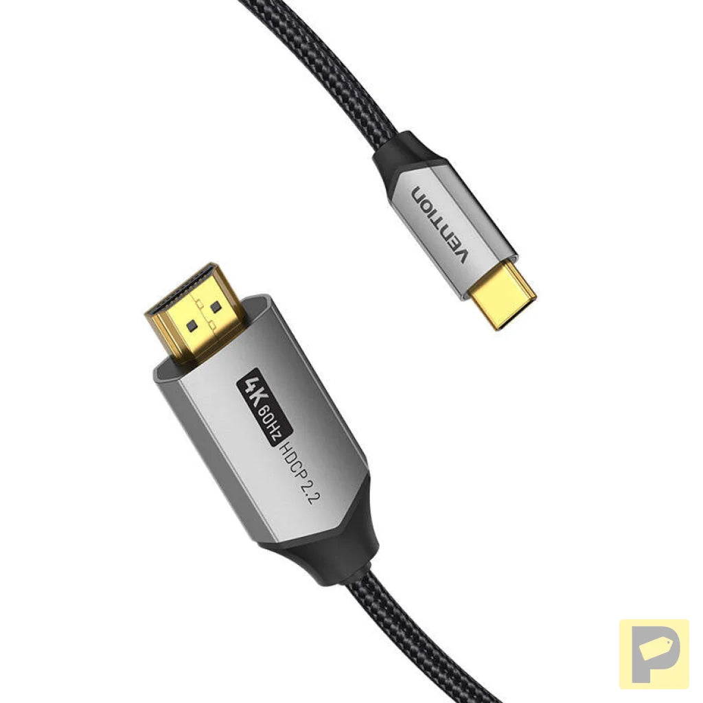 USB-C do HDMI 2.0 cable Vention CRBBH 2m, 4K 60Hz (black)