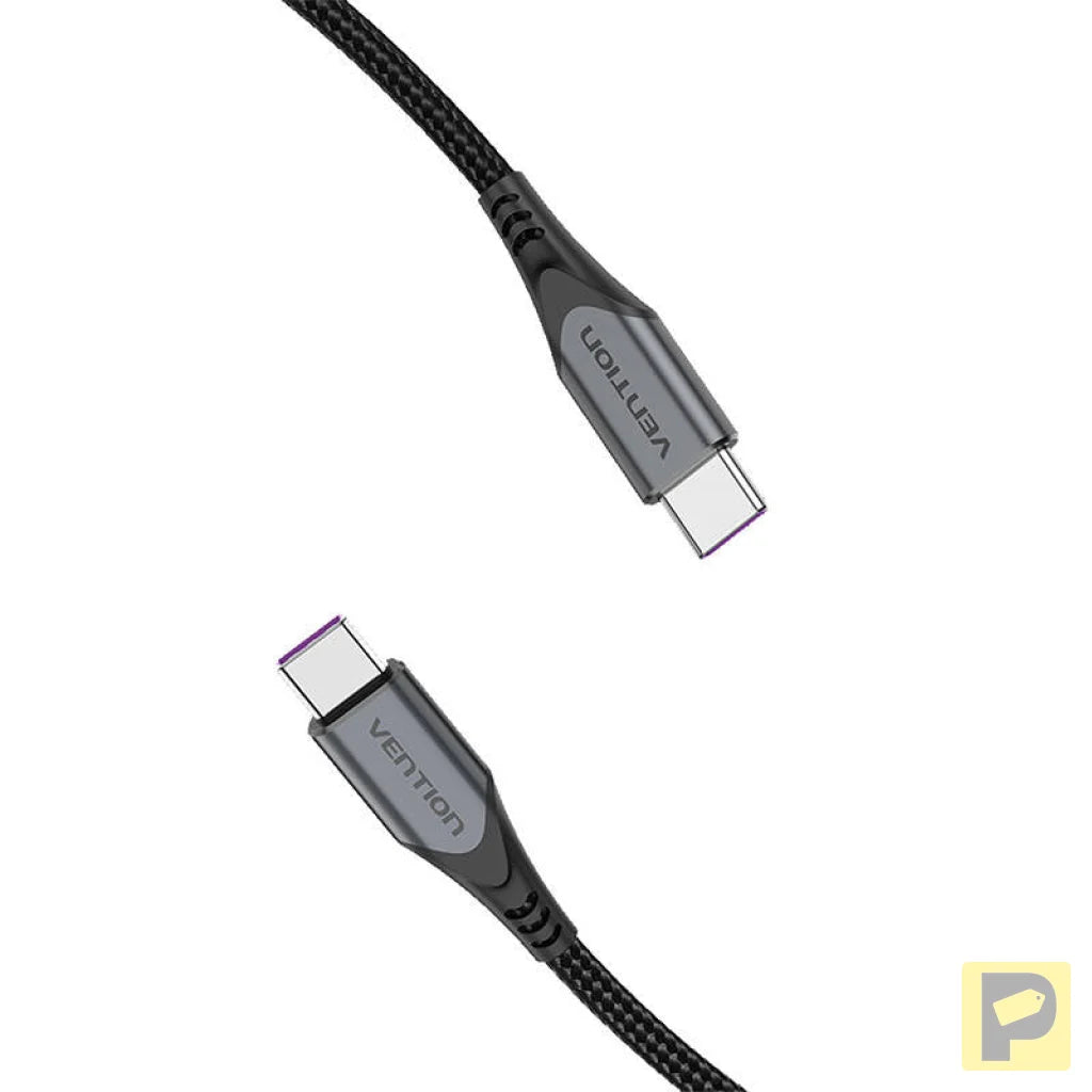 USB-C to USB-C 100W Vention TAHHF 5A 1m USB 3.1 Gen2 4k cable (gray)