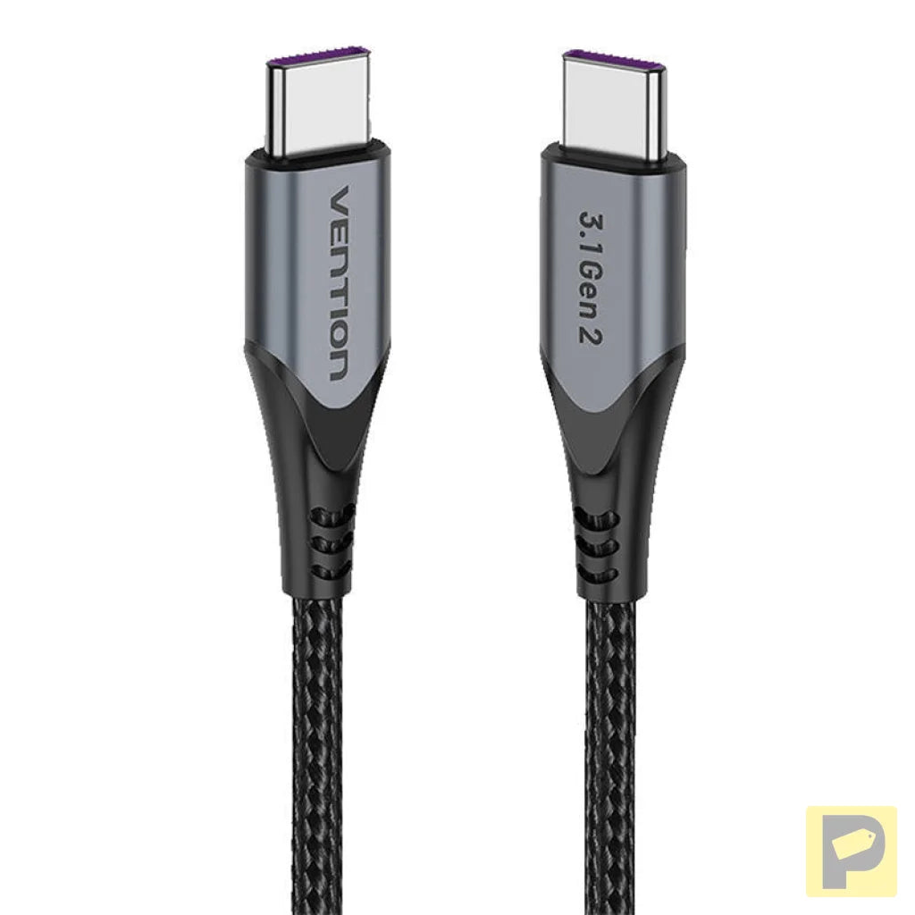 USB-C to USB-C 100W Vention TAHHF 5A 1m USB 3.1 Gen2 4k cable (gray)