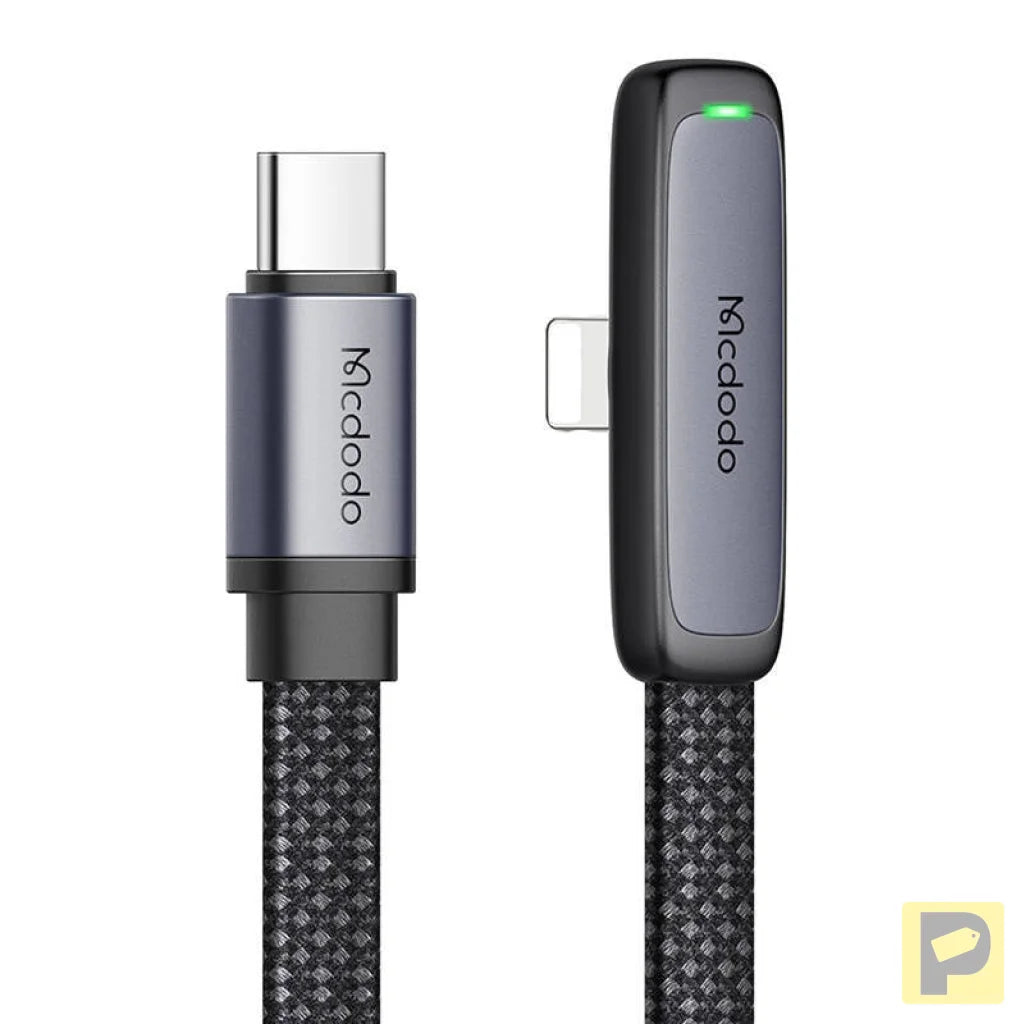 USB-C to lightning angle cable Mcdodo CA-3351,1.8m (black)
