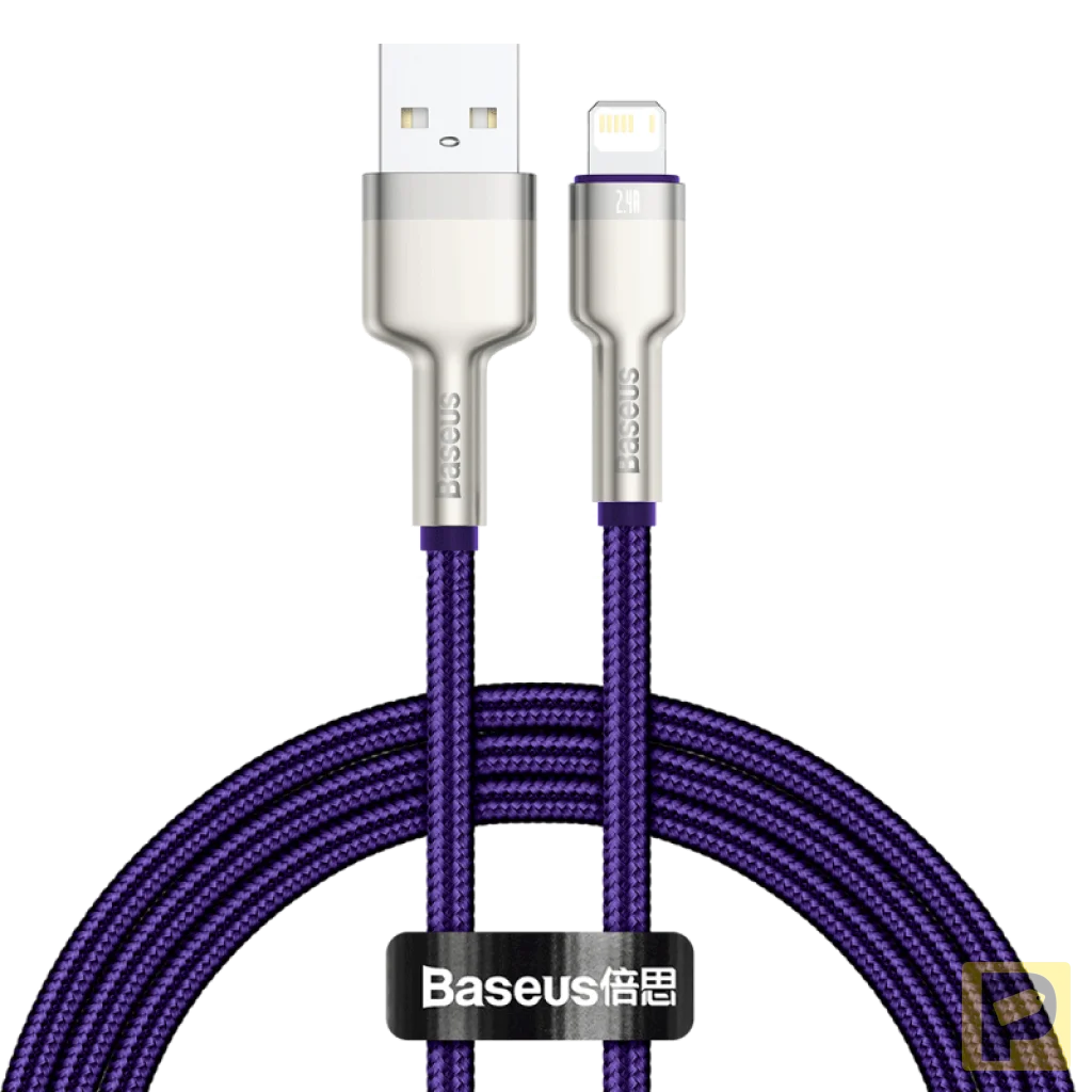 USB cable for Lightning Baseus Cafule, 2.4A, 1m (purple)